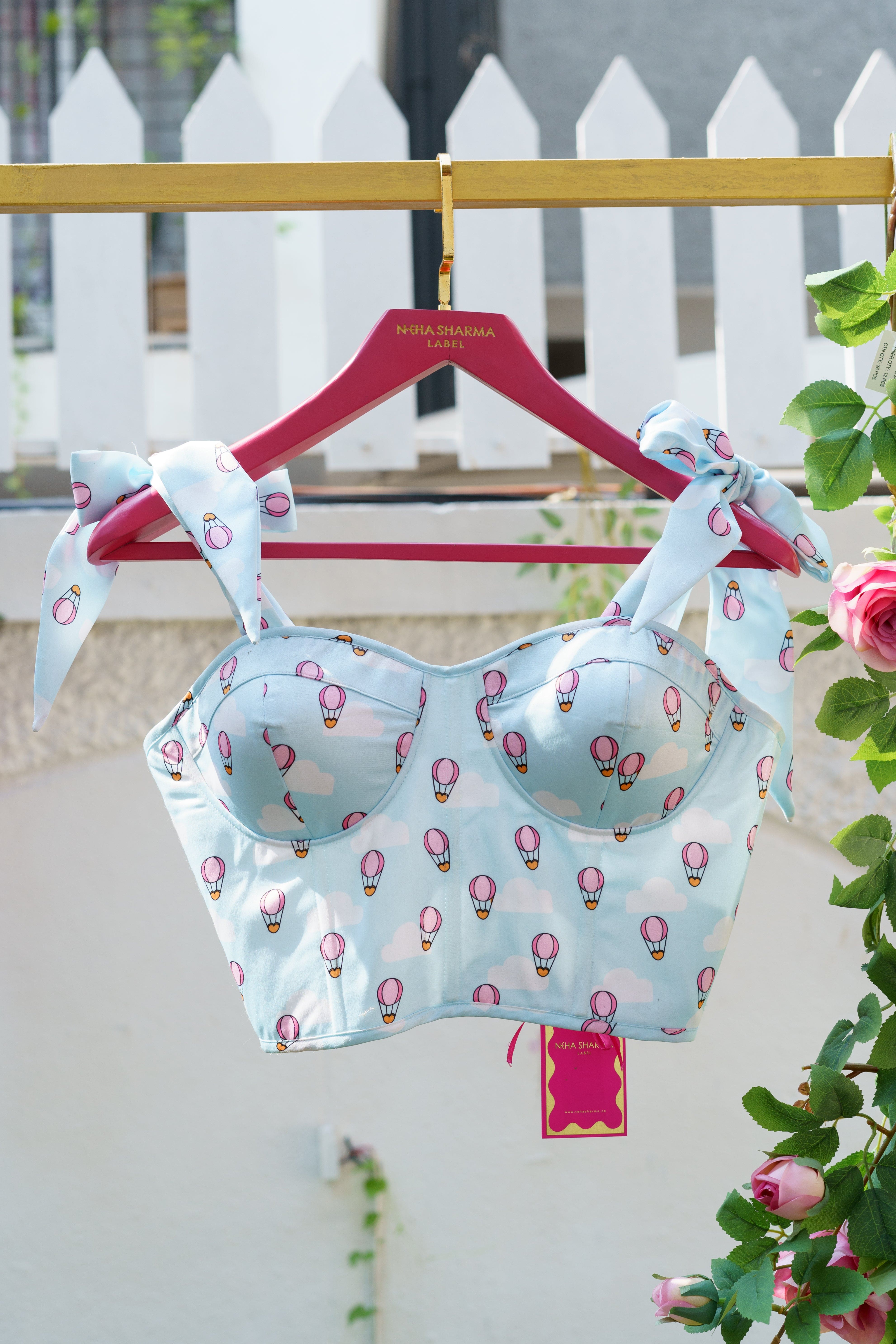 Whimsical Sky Balloon Blouse